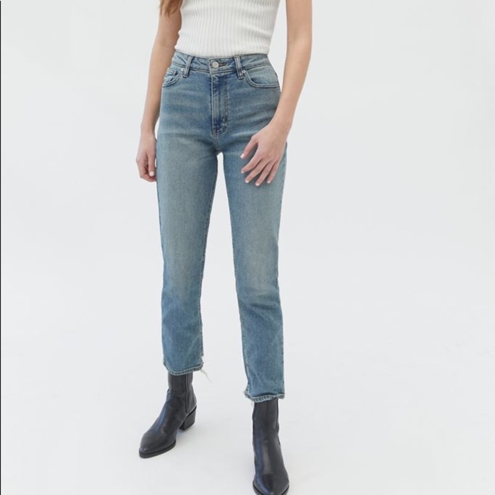 BDG Girlfriend Destroyed Hem High-Waisted Jean